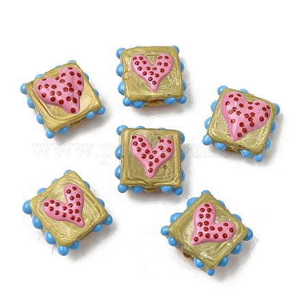 Эмалевые бусины ручной работы в технике лэмпворк LAMP-S079-09B-1