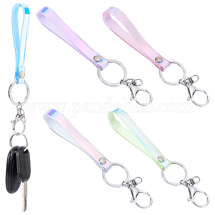 AHANDMAKER 5 Pieces Holographic Keychain with Clasp KEYC-GA0001-12-1