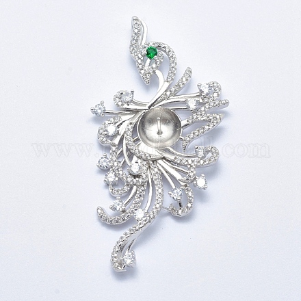 925 spilla in argento sterling con cubic zirconia STER-G026-04P-1
