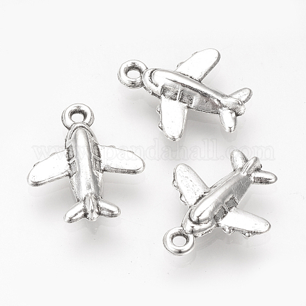 Tibetan Style Alloy Airliner Charms X-TIBE-S311-18AS-LF-1