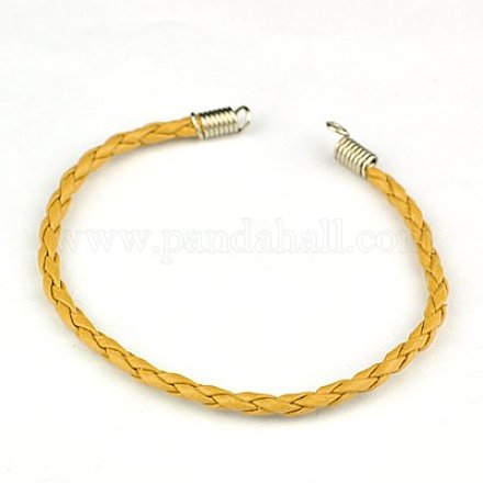 Braided PU Leather Cord Bracelet Making AJEW-JB00020-10-1