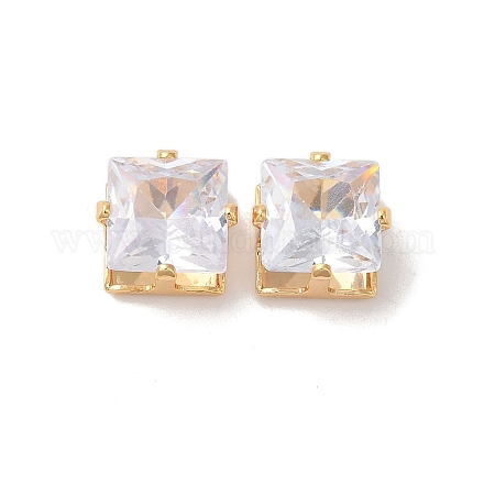 Латунные кабошоны из прозрачного кубического циркония&nbsp;LS-STAS-M294-30B-1