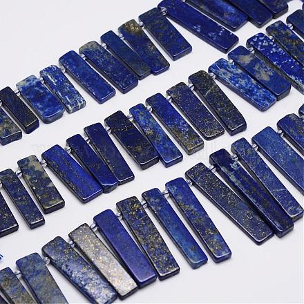 Naturales lapis lazuli de hebras de abalorios G-O152-08-1