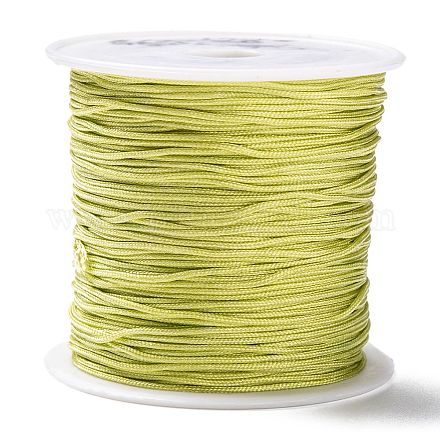 ナイロン糸コード  DIY編組ボールジュエリーコードを作る  黄緑  0.8mm  約10m /ロール（10.93ヤード/ロール） NWIR-NS018-0.8mm-128-1