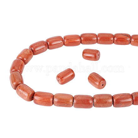 Arricraft 1 rang de perles de jaspe rouge naturel brins G-AR0004-96-1