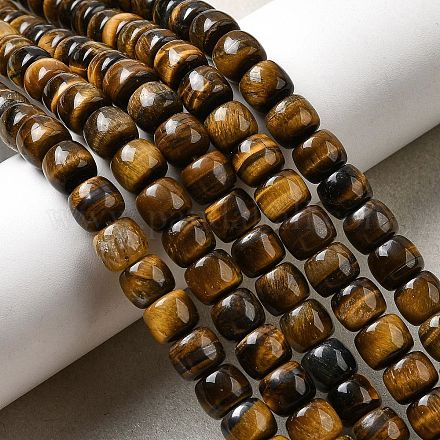 Природных тигровый глаз бисер нитей G-A275-C01-7x8mm-AB-1