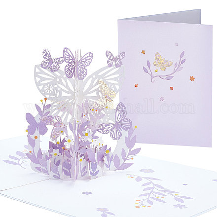 Carte postale papillon pop-up 3D, carte de vministériels x d