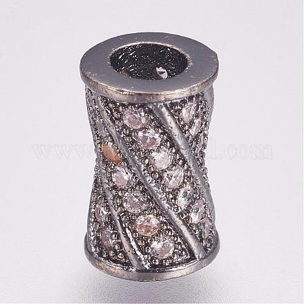Perles de zircone cubique micro pave en Laiton ZIRC-G087-19B-1
