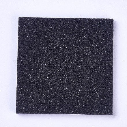 スポンジパッド  ガラスカボションディスプレイ用  ブラック  68~70x68~70x5mm X-AJEW-WH0098-18-1