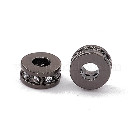 Латунные микро проложить кубического циркония бусы ZIRC-F009-31B-1