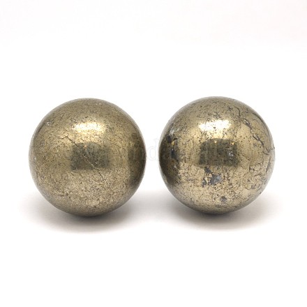 Round Natural Pyrite Home Display Decorations G-I126-09B-1