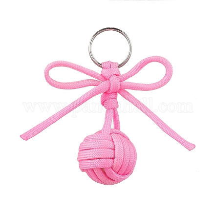 Брелки из полиэфирной оплетки с шариками из нержавеющей стали 304 KEYC-JKC01117-02-1