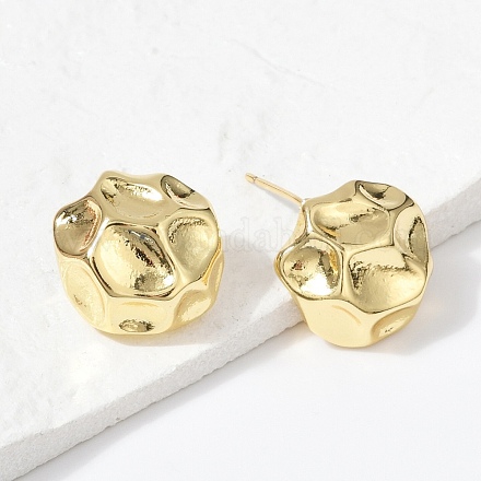 Латунь серьги EJEW-H154-07A-G-1