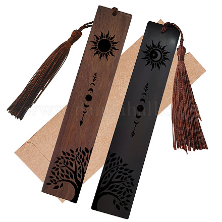 1 набор деревянных закладок AJEW-CP0008-22C-1
