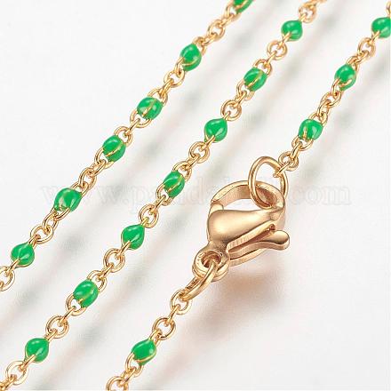 304 Stainless Steel Chain Necklaces NJEW-E083-02H-1