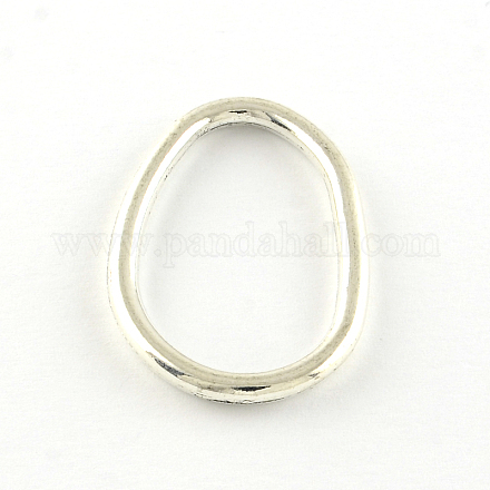 Oval Tibetan Style Alloy Linking Rings TIBE-Q046-26AS-LF-1