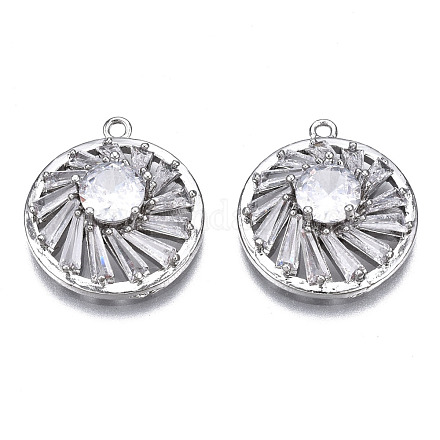 Латунные подвески с фианитами ZIRC-S069-006P-1