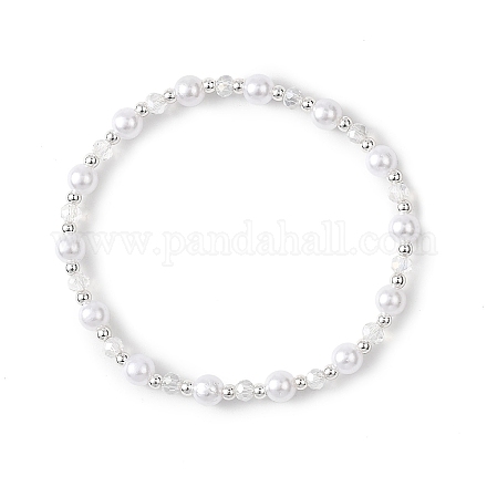 Браслеты из круглого АБС-пластика с имитацией жемчуга BJEW-JB12838-1