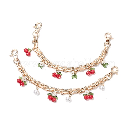 2 шт. Декоративные цепочки для стеклянных цветов и фруктов AJEW-BA00172-02-1