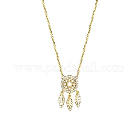 925 подвесные стерлингового серебра ожерелья NJEW-BB34176-1