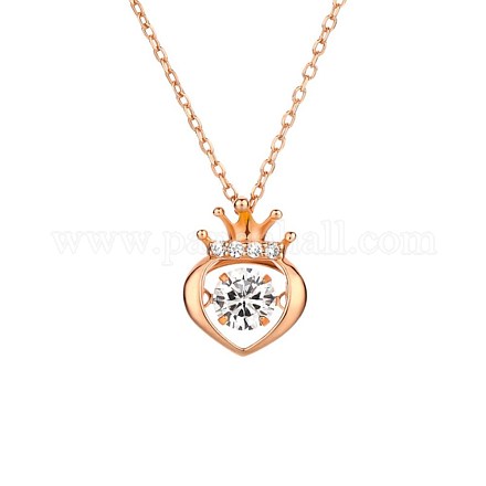Ожерелье с подвеской в виде короны для девушек и женщин NJEW-BB44506-A-1