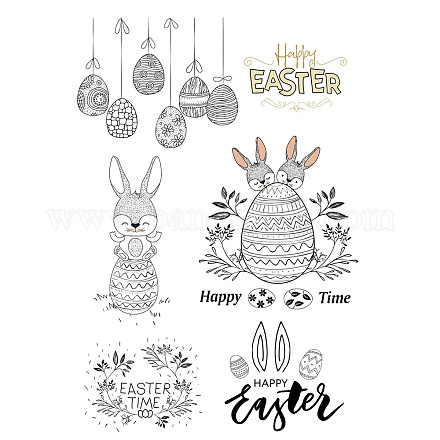 Easter Themed Silicone Clear Stamps EAER-PW0001-202G-1