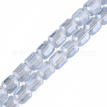 Chapelets de perles en verre transparent électrolytique EGLA-N002-32-F01-1