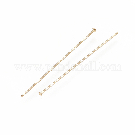 Brass Flat Head Pins X-KK-T029-145LG-1