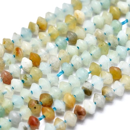 Brins de perles d'amazonite de fleurs naturelles G-F686-18A-02-1