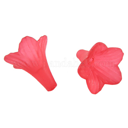 Bereift Blume Acryl-Perlen X-PL631-3-1