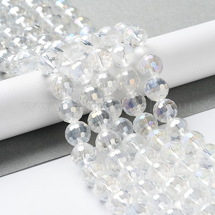 Chapelets de perles en verre électroplaqué EGLA-R040-10mm-15-1