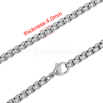 316 Edelstahl venezianischen Kette Halsketten NJEW-M176-24-A-1