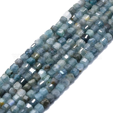 Chapelets de perles en aigue-marine naturelle G-P457-B01-08-1