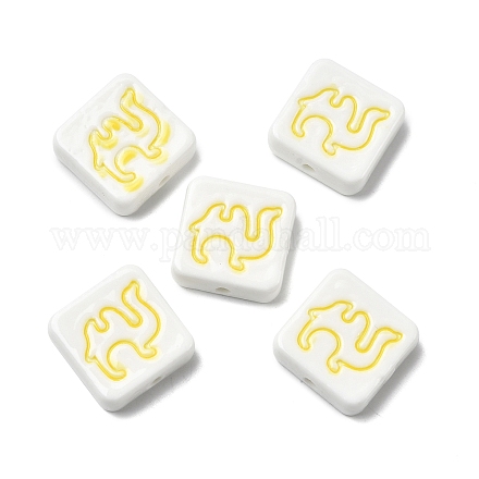 Фарфоровые бусины ручной работы PORC-Z004-02F-1