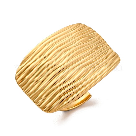 Ионное покрытие (ip) 304 нержавеющая сталь прямоугольные открытые манжетные кольца RJEW-M047-12G-1