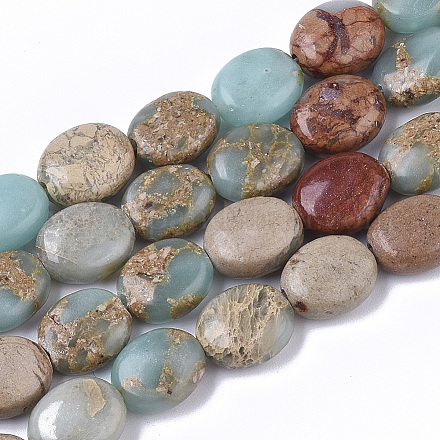 Synthetische Aqua Terra Jaspis Perlen Stränge&nbsp;G-S366-015A-01-1