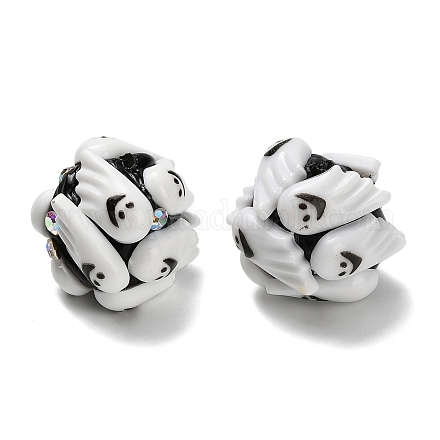 Бусины из полимерной глины со стразами и смолой на тему Хэллоуина RESI-Z045-02A-01-1