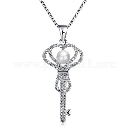 Fashion Brass Pendant Necklaces NJEW-BB26595-1