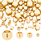 120Pcs 4 Sizes Brass Beads, Long-Lasting Plated, Cube, Real 24K Gold Plated, 2~6x2~6x2~6mm, Hole: 1.2~4mm