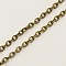 Iron Cable Chains, Unwelded, with Spool, Oval, Lead Free, Antique Bronze, 3x2x0.5mm, about 32.8 Feet(10m)/roll