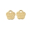 304 Stainless Steel Chain Extender Drop, Flower with Word Handmade Charms, Real 14K Gold Plated, 8.5x8.5x1mm, Hole: 1.6mm