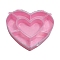 Plastic Bead Containers, Heart Shaped Beads Case with 7 Compartments, for DIY Art Craft, Nail Diamonds, Bead Storage, Pearl Pink, 14x13x3.1cm