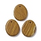 Natural Picture Jasper Pendants, Oval Charms, 40~41x32~33x6mm, Hole: 2.3~3mm