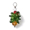 Christmas Theme Glass Pendants, with Brass Star Findings, Christmas Tree, Silver, 33~35x17mm, Hole: 4mm