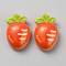 Opaque Resin Decoden Cabochons, Vegetable, Carrot, 23x15x9mm