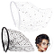 2Pcs 2 Styles Cloth Mesh Veil Headband, Mixed Color, 146~245x127~190x2~4.5mm, 1pc/style
