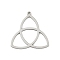 Hollow 201 Stainless Steel Pendants, Triquetra, Stainless Steel Color, 20x20x1mm, Hole: 1mm