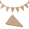 Linen Pennant, Hanging Banners Flags, for Birthday Wedding Baby Shower Decorations, Tan, 4040mm