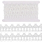 Polyester Lace Trim, with Cardboard Display Card, White, 1-3/8 inch(36mm)