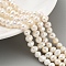 Natural Cultured Freshwater Pearl Beads Strands, Potato, Navajo White, 6~7mm, Hole: 0.6mm, about 29pcs/strand, 6.69 inch(17cm)